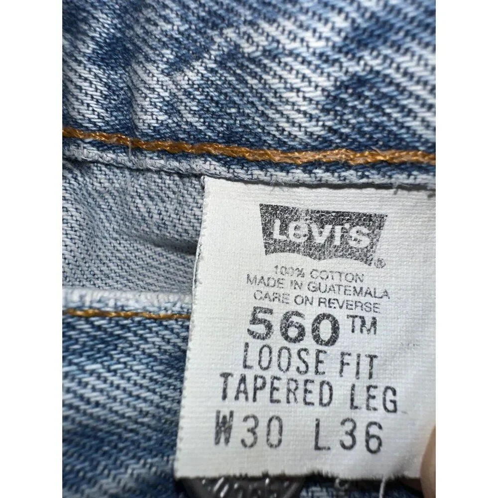 Levi’s Vintage 2000 560 Loose Fit Tapered Leg‎ Jeans Size 30X36